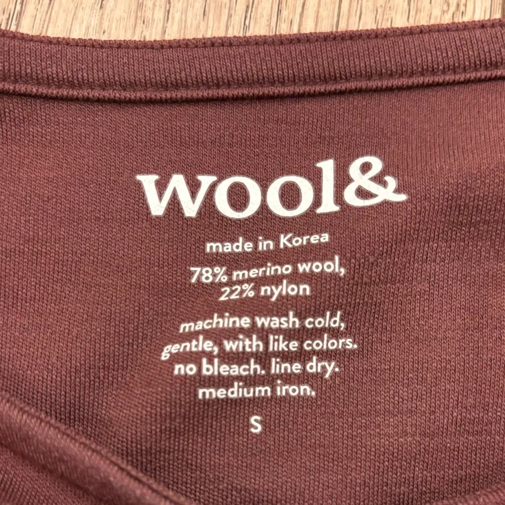 Wool& Rowena Swing Dress in Burgundy, Sz S - Picture 2 of 5